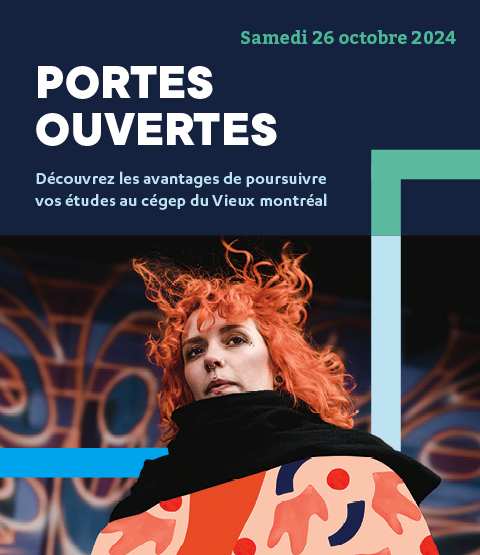 Portes ouvertes du Cégep : samedi 26 octobre 2024 de 13 h à 16h